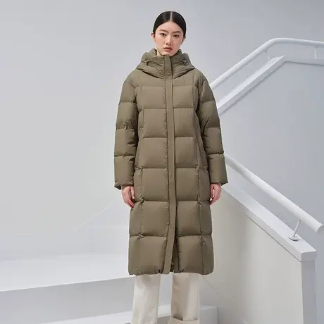 坦博尔2022年新款羽绒服女冬长款连帽加厚显瘦冬休闲外套TD336866图片