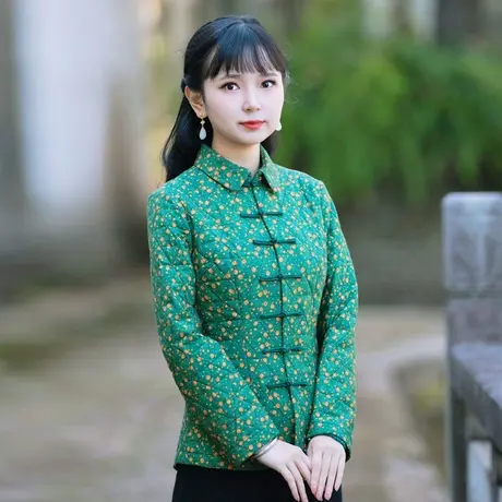 筠雅唐装女中国风冬棉袄改良棉衣棉服加厚旗袍上衣年轻款中式女装商品大图