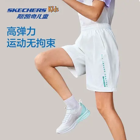 Skechers斯凯奇男女童夏季轻薄透气裤子户外运动吸湿速干短裤图片