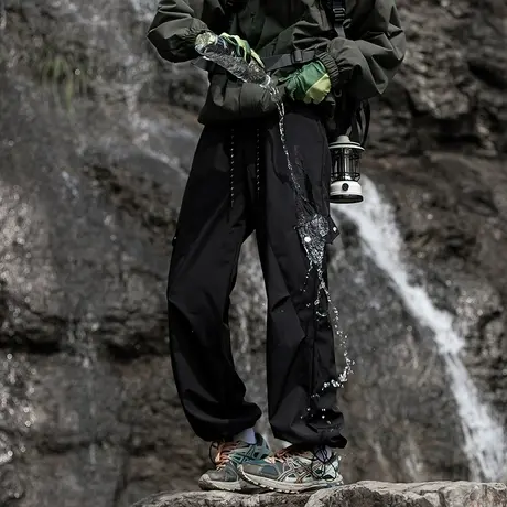 回力户外防水工装裤男士春秋季2025新款束脚工装伞兵登山冲锋裤子商品大图