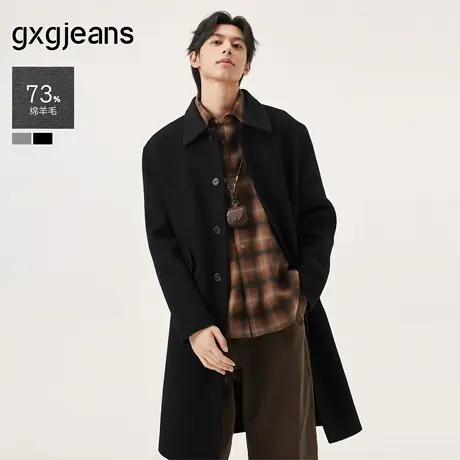 gxg.jeans男装2024年冬季新款长款双面呢大衣J24X264042图片