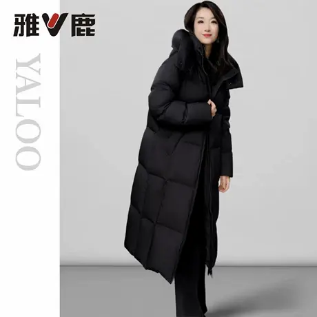 雅鹿25新款官方女士中长羽绒服新款冬季可拆帽加厚防寒保暖户外图片