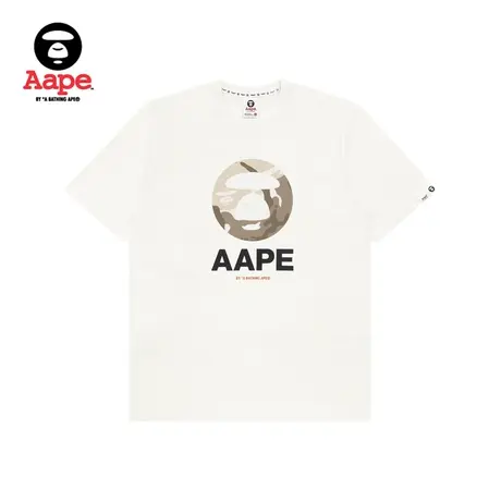Aape男装春夏迷彩猿颜字母图案印花短袖T恤0705XXG商品大图