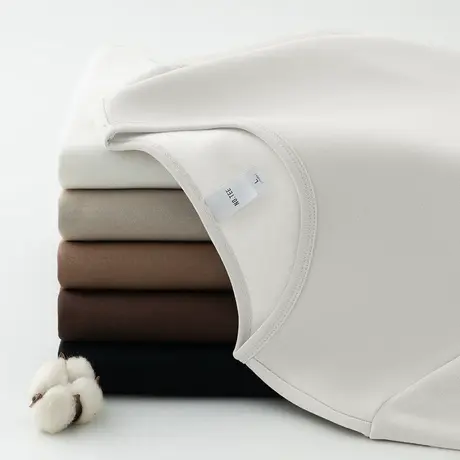 圆领长袖t恤男生秋冬季加绒加厚保暖内搭打底衫纯色小衫潮流秋衣商品大图