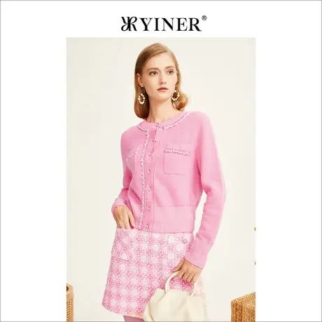 YINER音儿专柜女装2022冬季新款毛针织衫8C32506270商品大图