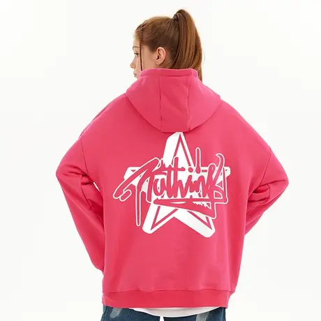 Nuthink宽松潮流五角星卫衣春季潮牌男美式 连帽oversize大码帽衫商品大图