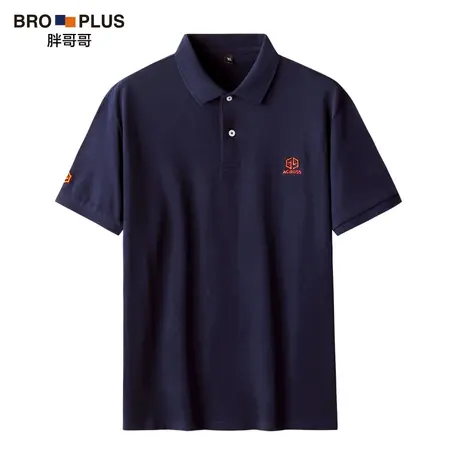 胖哥哥大码POLO衫夏季短袖T恤男士纯棉胖子半袖加肥加大宽松翻领图片