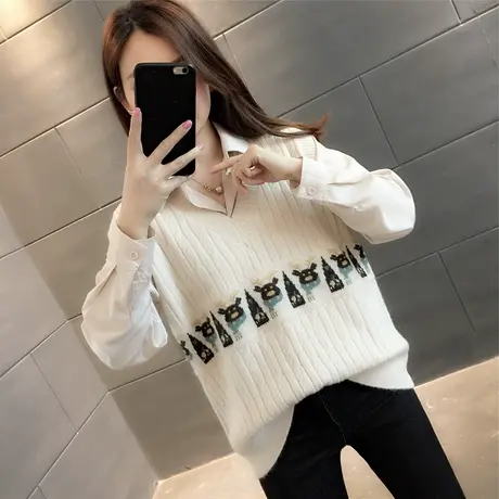 春装2023年新款女马甲背心针织短款v领麻花复古无袖毛衣外搭春秋图片