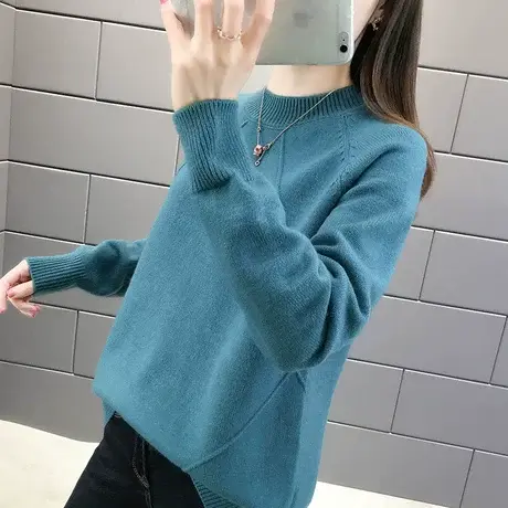 2023新款毛衣女秋冬外穿时尚套头宽松洋气加厚针织上衣长袖打底衫图片