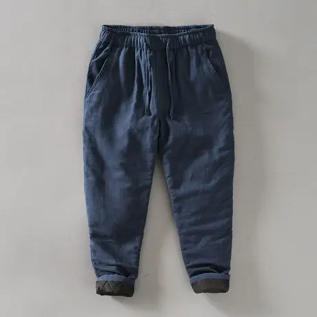 老年人棉裤男外穿冬季保暖休闲裤运动裤宽松爸爸男裤加绒加厚裤子图片