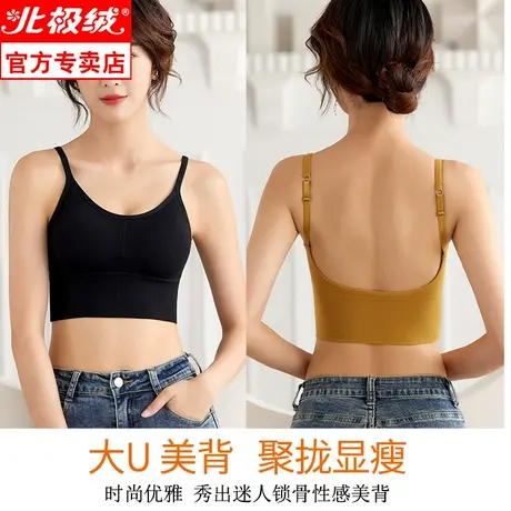 美背内衣女背心网红爆款小胸聚拢小吊带薄款抹胸一体式夏裹胸文胸商品大图