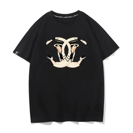 秀洛恶搞品牌创始人coco周边同款恶搞短袖T恤男男女打底衫半袖tee图片