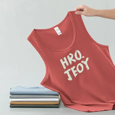 莫代尔背心男夏季冰丝凉感透气速干运动跨栏坎肩健身打底无袖吊带商品大图