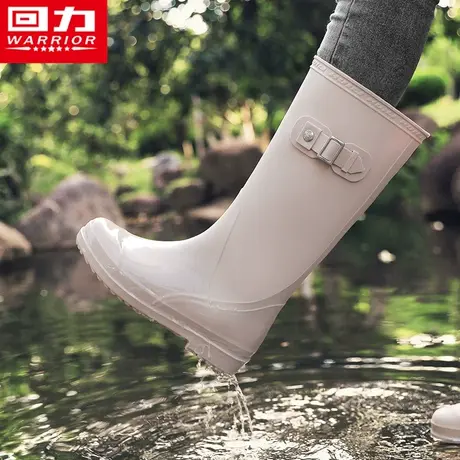 回力时尚雨鞋女靴夏季2023新款外穿厚底高筒防滑软底轻便防水雨靴图片