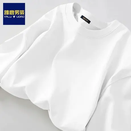 雅鹿男装男士t恤短袖2024新款夏季情侣装纯棉品牌半截袖上衣服商品大图