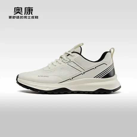 Aokang奥康秋季新款时尚休闲鞋男轻盈透气舒适运动百搭单鞋商品大图
