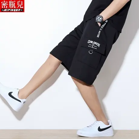 密瓶儿短裤工装裤男宽松夏季男士加肥加大潮牌大码休闲运动裤子男图片