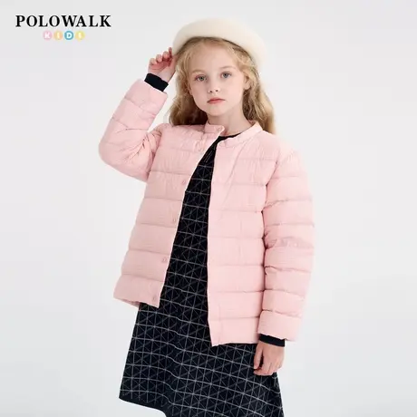 POLOWALK童装2025新款羽绒服女秋秋冬儿童短款轻薄外套亲子潮男童商品大图