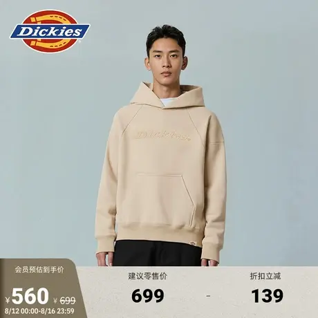 Dickies25春夏新款 宽松舒适字母LOGO印花连帽卫衣空气棉男女情侣商品大图