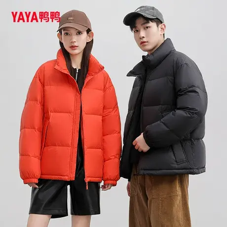 【双十一预售】鸭鸭羽绒服男女同款2023年秋冬新品短款立领外套C图片