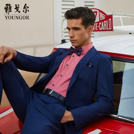 雅戈尔奥莱 男装西服秋商务休闲羊毛修身婚庆西装外套男商品大图