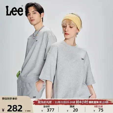 Lee商场同款23新品舒适版圆领男女同款短袖卫衣LUT0051023RV图片