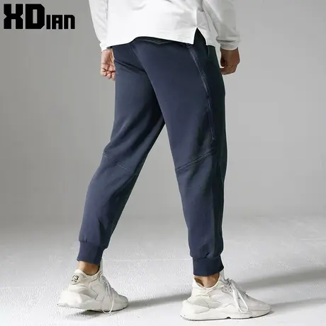 美式运动裤男士纯棉休闲宽松卫裤束脚裤小脚重磅九分长裤子秋冬季商品大图