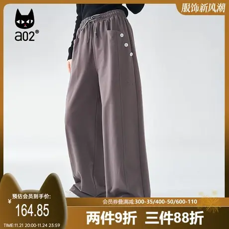 【Fuzzy style】a02通勤风休闲裤女2025秋新品宽松显瘦百搭直筒裤商品大图