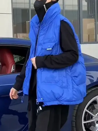 羽绒棉马甲女2023新款休闲宽松韩版百搭学生立领外穿坎肩背心马夹商品大图