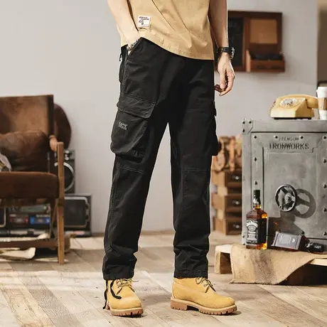 Modi Nick/摩帝尼克男士夏季薄款工装裤男士宽松直筒纯棉潮流裤子商品大图