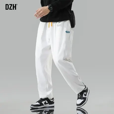 男士白色直筒休闲裤男韩版潮流宽松运动裤秋季男款裤子2023年新款商品大图