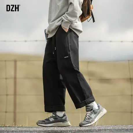 男士户外黑色工装裤男宽松直筒男裤秋款2024新款纯棉休闲裤伐木裤商品大图