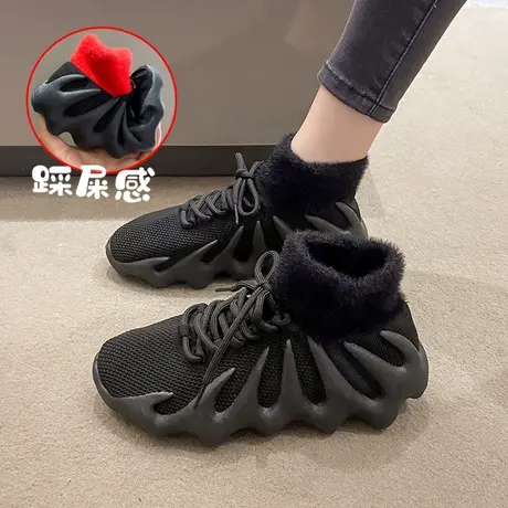 踩屎感超软底工作鞋女全黑色运动鞋久站不累脚防滑布鞋透气厨房鞋商品大图