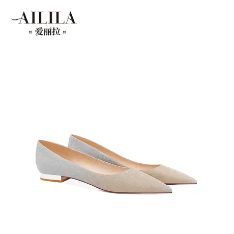 爱丽拉平底结婚鞋女2024新款春季绝美新娘鞋主婚纱不累脚平时可穿商品大图