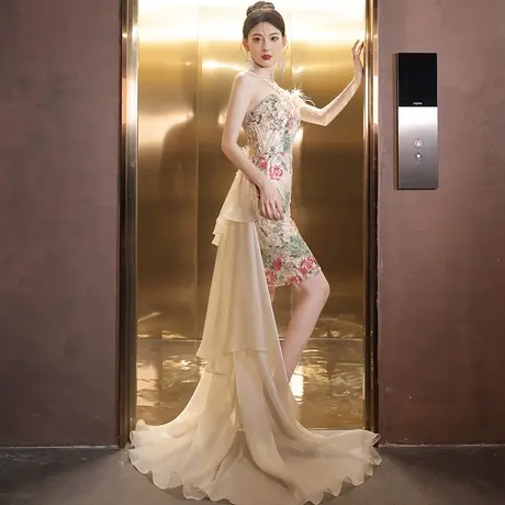 法式洋装小晚礼服仙女平时可穿高级感气质名媛性感轻奢宴会连衣裙商品大图