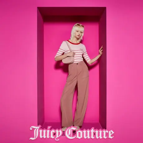 Juicy Couture橘滋女装新款曼迪绯粉垂感阔腿女休闲裤商品大图
