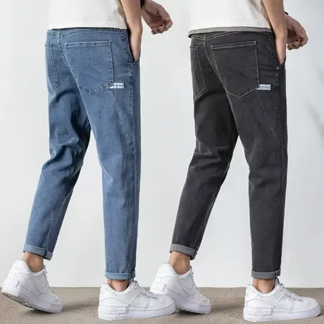 夏季薄款广州新塘镇牛仔裤男士直筒宽松休闲男裤子2023年新款男装图片