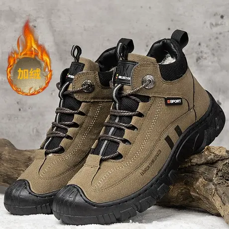 雨鞋男士冬季加绒加厚防寒钓鱼水鞋男款保暖棉雨靴厨房专用防水鞋商品大图