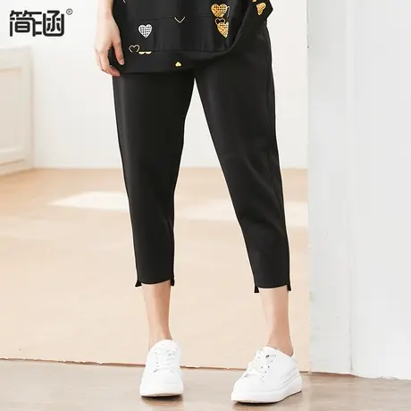 大码女装夏新款2023年简涵高端轻奢显瘦加肥加大裤子图片