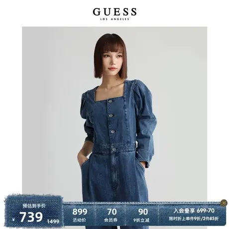 GUESS女士宽松牛仔连体裤-YM3D1781商品大图