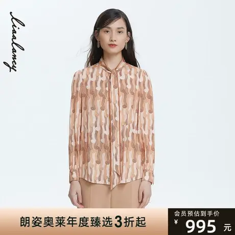 LANCY/朗姿22春季新款时尚通勤高端商务衬衫女士商场同款专柜正品图片