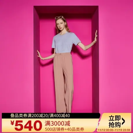 Juicy Couture橘滋2023新款低调休闲立体压印女T恤商品大图