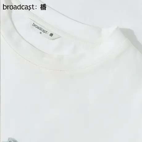 播纯棉短袖T恤女装2023新款打底衫宽松韩版印花体恤显瘦短款上衣商品大图