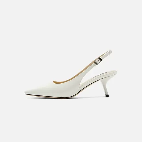 Nine West/玖熙2025年夏季新款包头凉鞋女小方头时尚后绊带高跟鞋图片