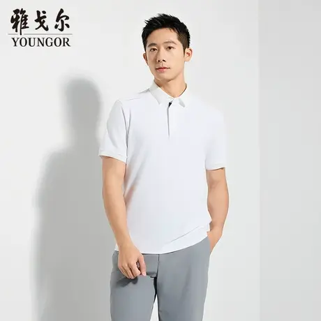 【商场同款】雅戈尔男士短袖POLO夏季新款官方商务休闲短袖T恤男商品大图