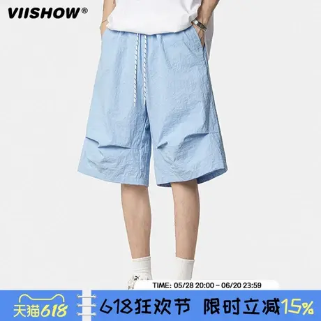 VIISHOW多巴胺短裤夏季潮流薄款速干沙滩裤子男运动休闲五分中裤商品大图