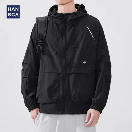 hanscaUPF50+防晒衣男士2025夏季薄款防紫外线多色登山运动防晒服图片