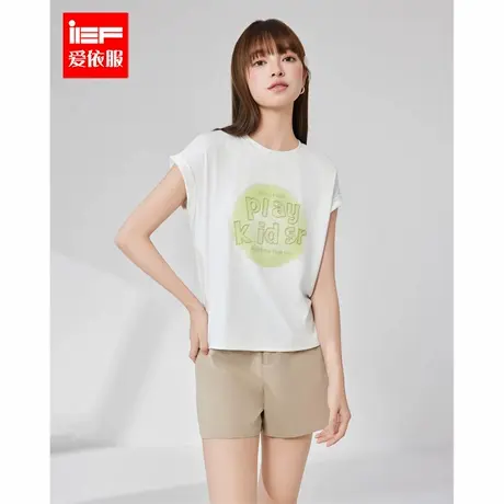 IEF/爱依服2025春夏新款韩版时尚休闲风小众字母印花百搭背心上衣图片