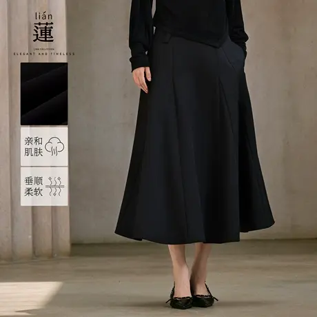 【商场同款】阿依莲时尚a字半身裙女25秋季新款气质百搭中长裙子商品大图