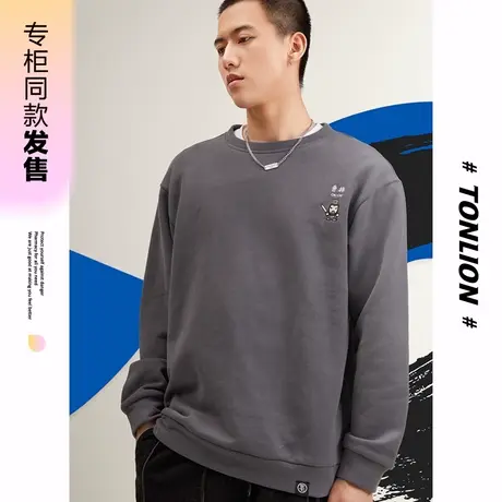 [商场同款]唐狮春秋季卫衣男Q三国曹操圆领卫衣休闲套头上衣商商品大图